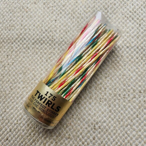 Other - 75 TWIRLS Cocktail Bar Ware Swizzle Stick Stirrers Cellophane Pittsburgh Vintage
